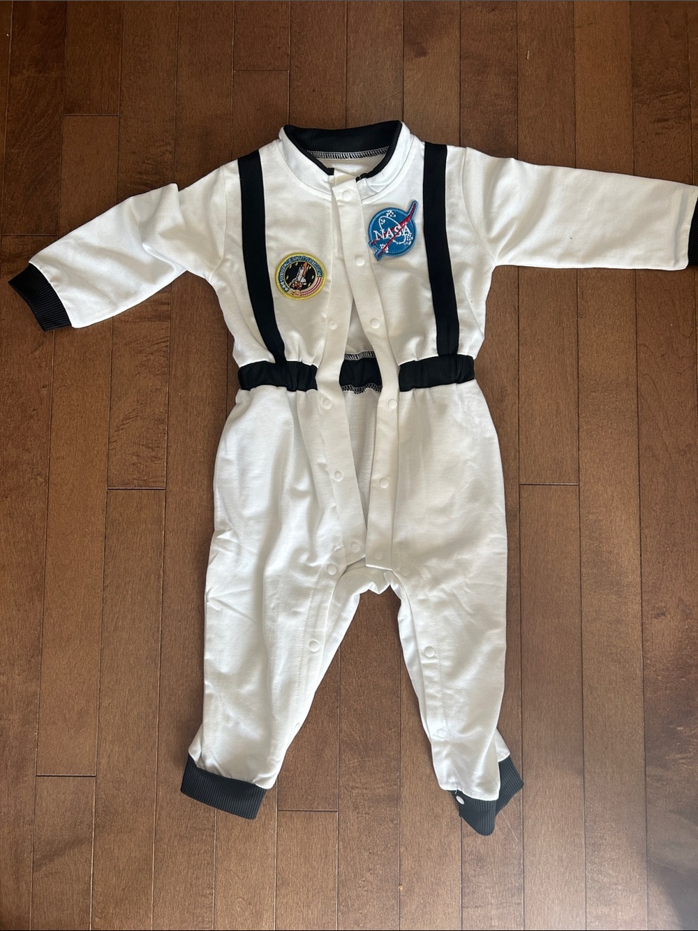 Astronaut costume White and Black Baby One-Piece Romper
